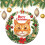 Orange Cat Ceramic Christmas Ornament 3 inch 1