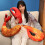 Shrimp-shaped plush throw pillow cushion 23.6 inches 4