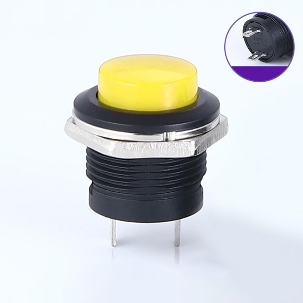 12V 16Mm Starter Switch Boat Horn Momentary Push Button Metal For Car Boat Track Black/Red 9097180919704