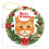 Orange Cat Ceramic Christmas Ornament 3 inch 2