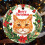 Orange Cat Ceramic Christmas Ornament 3 inch 4