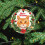 Orange Cat Ceramic Christmas Ornament 3 inch 5