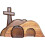 Wooden Empty Tomb Tabletop Ornament Set 12 pcs 6