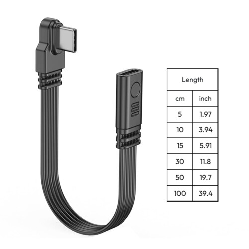 Καλώδιο συγχρονισμού δεδομένων USB-C ίσιο ή ορθής γωνίας 45W 2