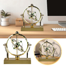 Celestial Perpetual Motion Desk Ornament, Rotating Solar System, Kinetic Galaxy Decor, Battery Operated, Physics Teacher Gift & Science Toy