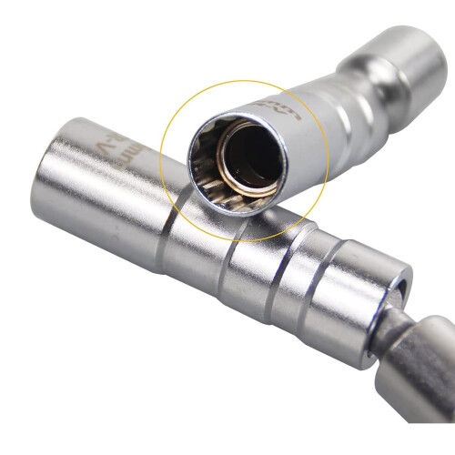 16mm Magnetic Thin Wall Universal Joint Spark Plug Socket Removal Tool 12pt 95mm Length 2