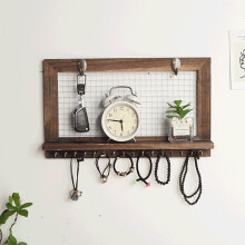 Decorative Wall Key Holder with Mail Organizer Assorted Color for Home Storage