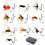 Kit di mosche da pesca a mosca da 32/24 pezzi con ninfe secche/umide e formiche per persico trota salmone, B-32 pezzi 4