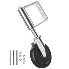Heavy Duty Rubber Spring Loaded Gate Door Wheel Caster Garden Gate Wheel with 360 Swivels Gate Support Helper Enduring