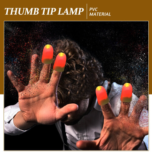 NICEXMAS Led Finger Flicker Thumb Light Red Pvc 5Pack Prank Props 2