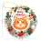 Orange Cat Ceramic Christmas Ornament 3" Double-Sided 2