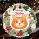 Orange Cat Ceramic Christmas Ornament 3" Double-Sided 4