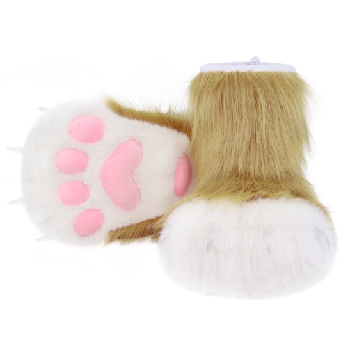 Pelsagtige potesko til cosplay – Wolf Dog Fox Design