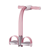 Upgraded 4-Tube Pedal Resistance Trainer with Adjustable Pulley Rope & Smart Stirrup Puller for Abs, Waist, Arms, Legs Fitness