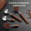Accurate Measuring Spoon for Coffees Bean Features Comfortable Walnuts Handle and Stainless Steel Construction 5