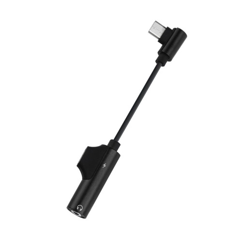 2-Pack Black Type Adapter for Phone with Reversible Design Compatible with Multiple Devices