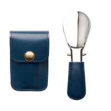 Foldable Stainless Steel Shoehorn with PU Leather Handle