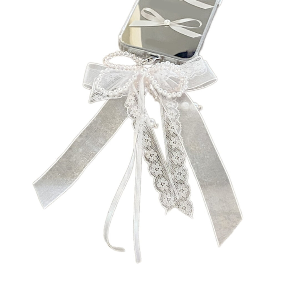 Elegant Phone Charm Chain Bag Pendant For Backpack Purse Wallet Stylish Ribbon Bowknot Keychain Accessory For Women 9401284834816
