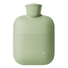 Warm Belly Hot Water Bag Cute Water Injection Hand Warmer Plush Hot Water Bag Large Capacity Relieve Shoulder Neck Pain for Girls Type 2 Light Green