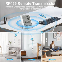 Tuya WIFI Weather Station Digital Forecast Screen 10 WiFi+RF433 Sensors Thermometer Hygrometer Support Voice Control