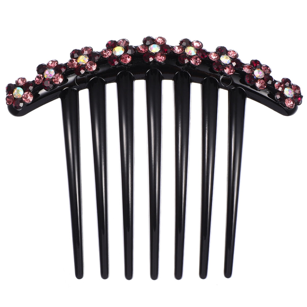 Alloy Rhinestone Side Hair Combs Retro Design Hair Comb for Women 1Set