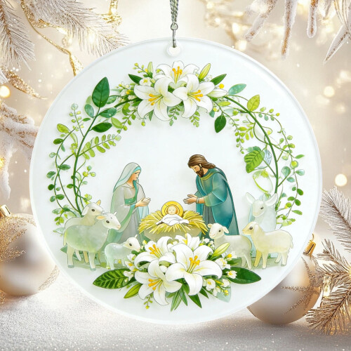 Décoration de Pâques Jésus 2D plate à suspendre 1