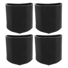 4Pcs D Shaped Black Rubber Ladder Feet Covers for Anti Slip Safety Assurance 1.8in X 1.7in X 1.0in