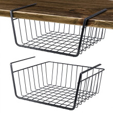 Yayun Under Shelf Basket Adult Kitchen Space Saving 2 Tiers Metal 11.8W x 9.84D x 5.12H Shelf Unit with 2 Count