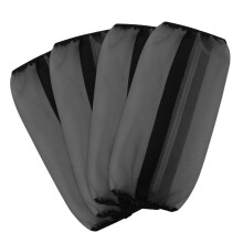 4 Pcs Horse Fly Boots, 34x32cm Breathable Mesh Leg Sleeves with Hook & Loop, Sun & Insect Protection, Black