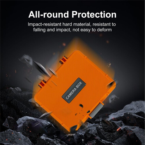 Portable Action Camera Storage Box Protective Storage Box for  Osmo Action 5 Pro /4/3 Camera Accessories Orange 1