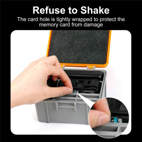 Portable Action Camera Storage Box Protective Storage Box for  Osmo Action 5 Pro /4/3 Camera Accessories Orange 2