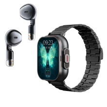 Montre connectée avancée avec écouteurs sans fil intégrés pour des appels clairs, suivi d'activité physique avec analyse de la fréquence
