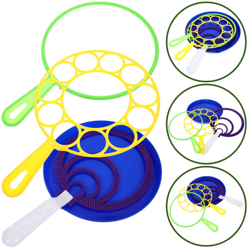1 Set Portable Bubble Wands Maker Rings Blowing Tools Random Color 1