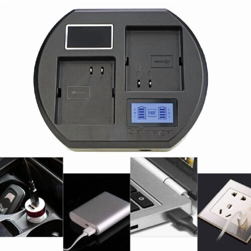 Σταθμός φόρτισης διπλής μπαταρίας LCD USB για φορτιστή μπαταριών για το σύστημα 1