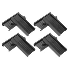 8Pcs Reusable Black PVC Shelf Labels for Price Marking on Wire and Wood Shelves