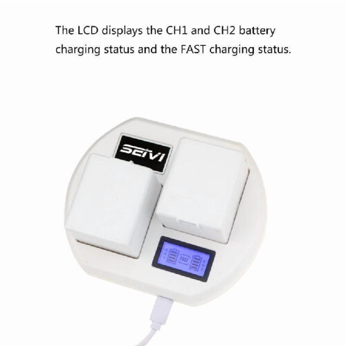 Σταθμός φόρτισης διπλής μπαταρίας LCD USB για φορτιστή μπαταριών για το σύστημα 2