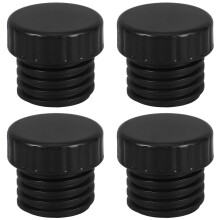 4-Pack Black Plastic Light Socket Safety Covers for Indoor Outdoor Lamp and Electrical Socket Plugs