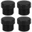 4-Pack Black Plastic Light Socket Safety Covers for Indoor Outdoor Lamp and Electrical Socket Plugs 1