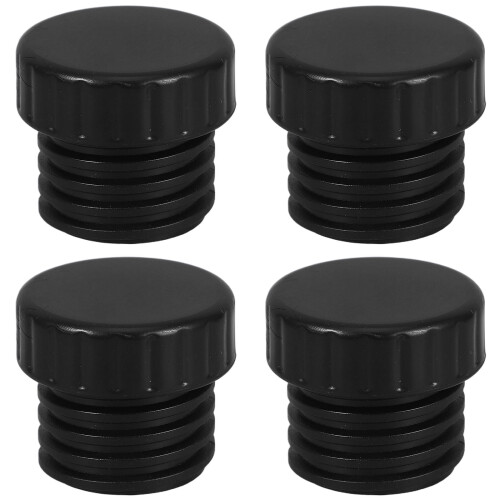 4-Pack Black Plastic Light Socket Safety Covers for Indoor Outdoor Lamp and Electrical Socket Plugs