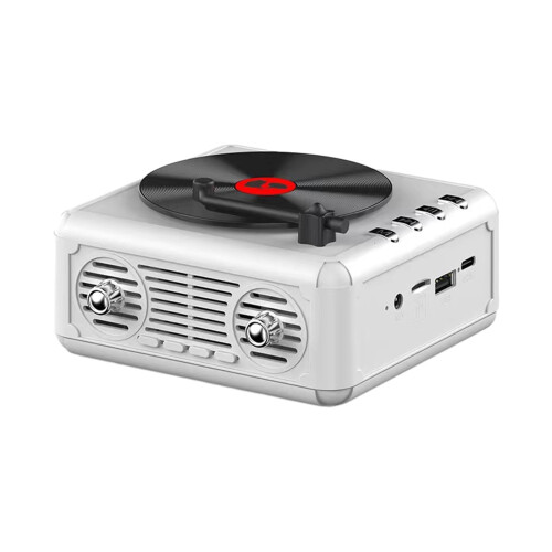 Record Player Wireless Bluetooth Sound Retro Mini Portable Card Insert Small Speaker Subwoofer Gift 1