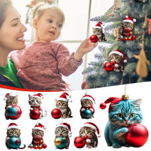 9pcs Multicolor Plastic Christmas Ornaments, White Horse Acrylic Decor – Compatible with All Christmas Trees