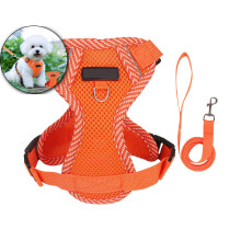 Cat Harness and Leash Set, Dog Harness with Multifunction Dog Leash, Escape Proof Soft Adjustable Vest Harnesses for Outdoor Walking
