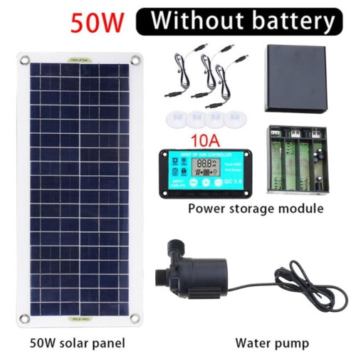 Αντλία νερού ηλιακής ενέργειας HONCLL100W για κεφαλή κήπου λιμνών με κουτί 2