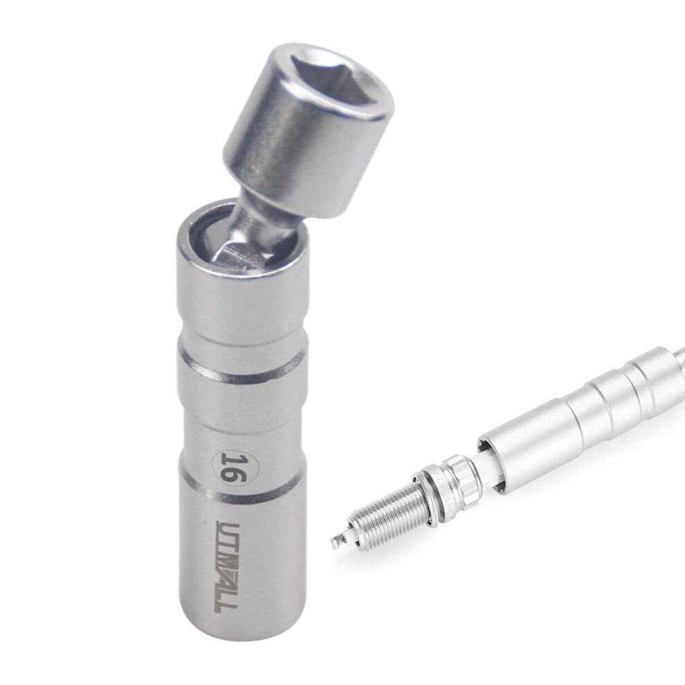 16Mm Magnetic Thin Wall Universal Joint Spark Plug Socket Removal Tool 12Pt 95Mm Length 9097180917519
