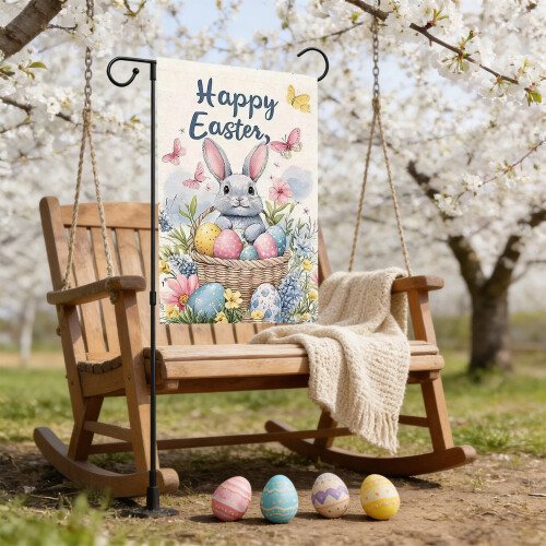 Easter Bunny Garden Flag Double-Sided 12x18 Inch 1
