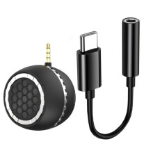 Mini Phone Speaker 3.5mm Plug Rechargeable Portable Sound Loudspeaker for Outdoor Car Travel Smartphone Tablet
