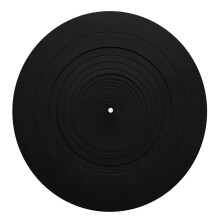 ROCKROK 12 inch Turntable Platter Mat Rubber Silicone Turntable Slipmat Pad for All for Record Players Black