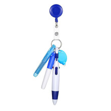 5-in-1 Badges Holder with Multicolor Pen, Marker and Light for Nurse Doctor, Badges Reels Holder with Clip