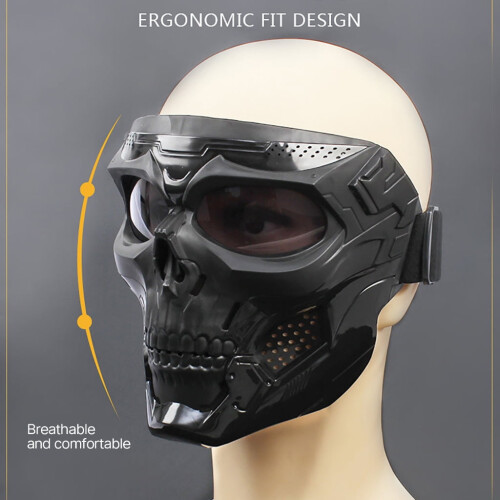 Motorcycle Goggles Removable Motorcycle Mask Windproof Face Mask Eyewear 2