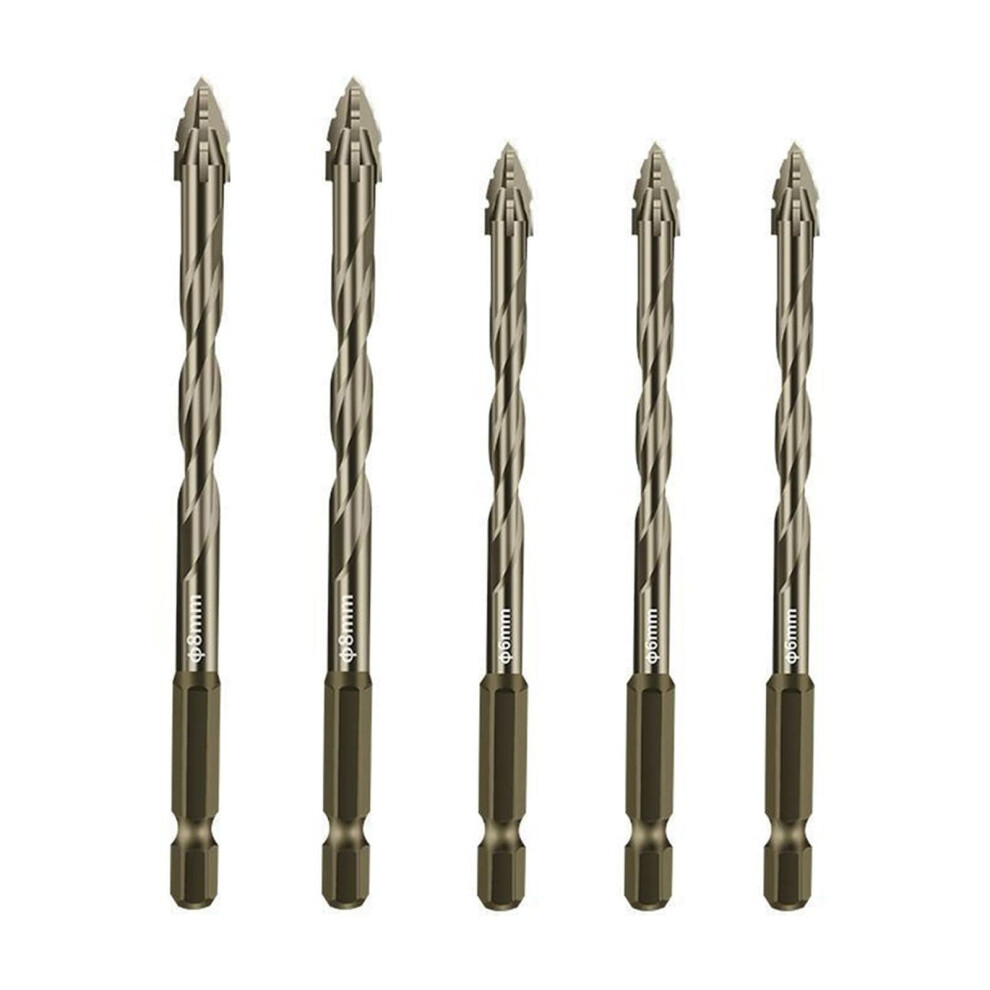 Cozy Hoome Four Flute Sawtooth Eccentric Drill Bit Set High Hardness Skewed Head Multifunction Four Edged Serrated Tool Accessory 9401284837749